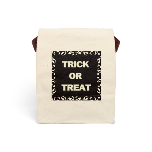 Trick or Treat Canvas Lunch Bag With Strap