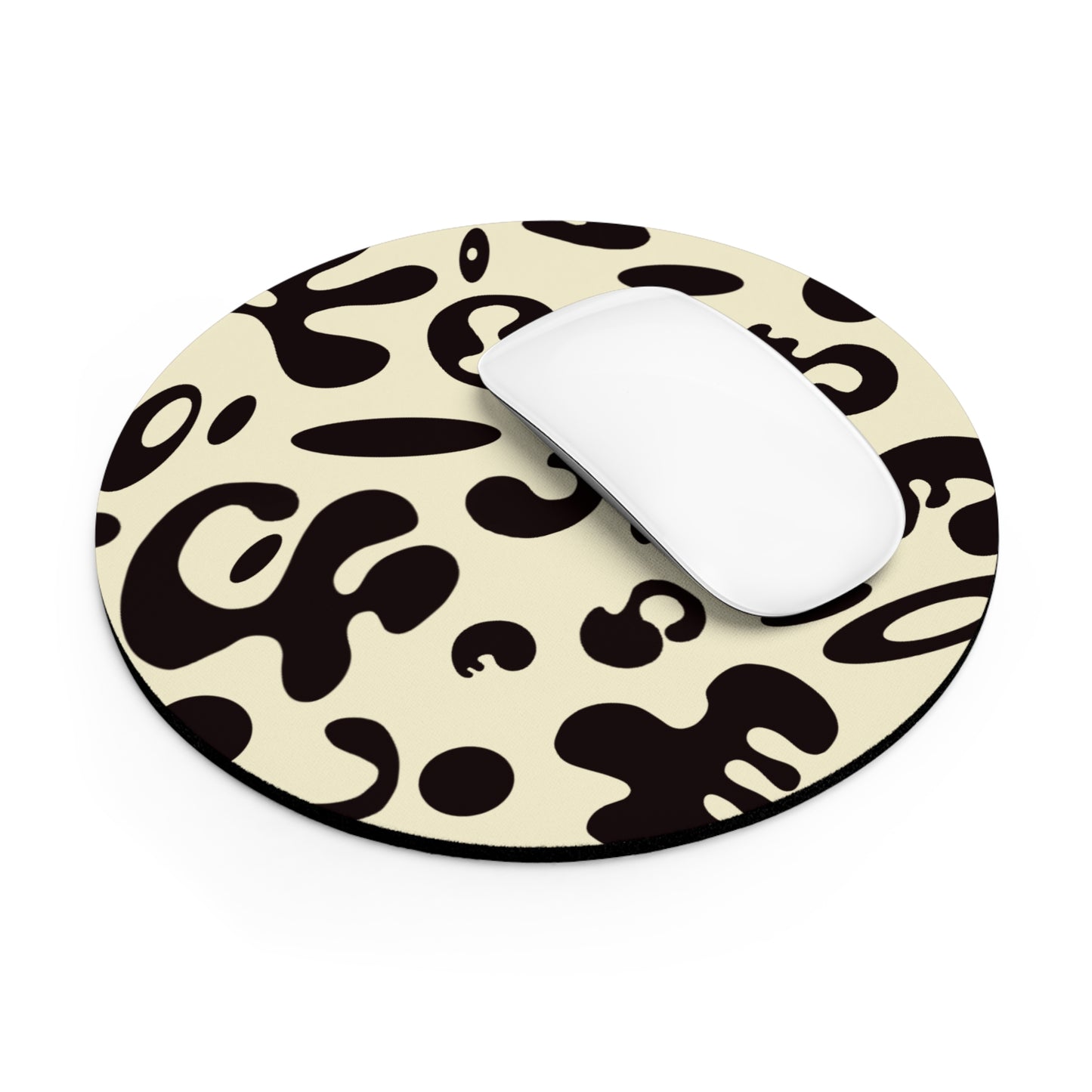 Pure Imagination Circle Mouse Pad - Blank Page White