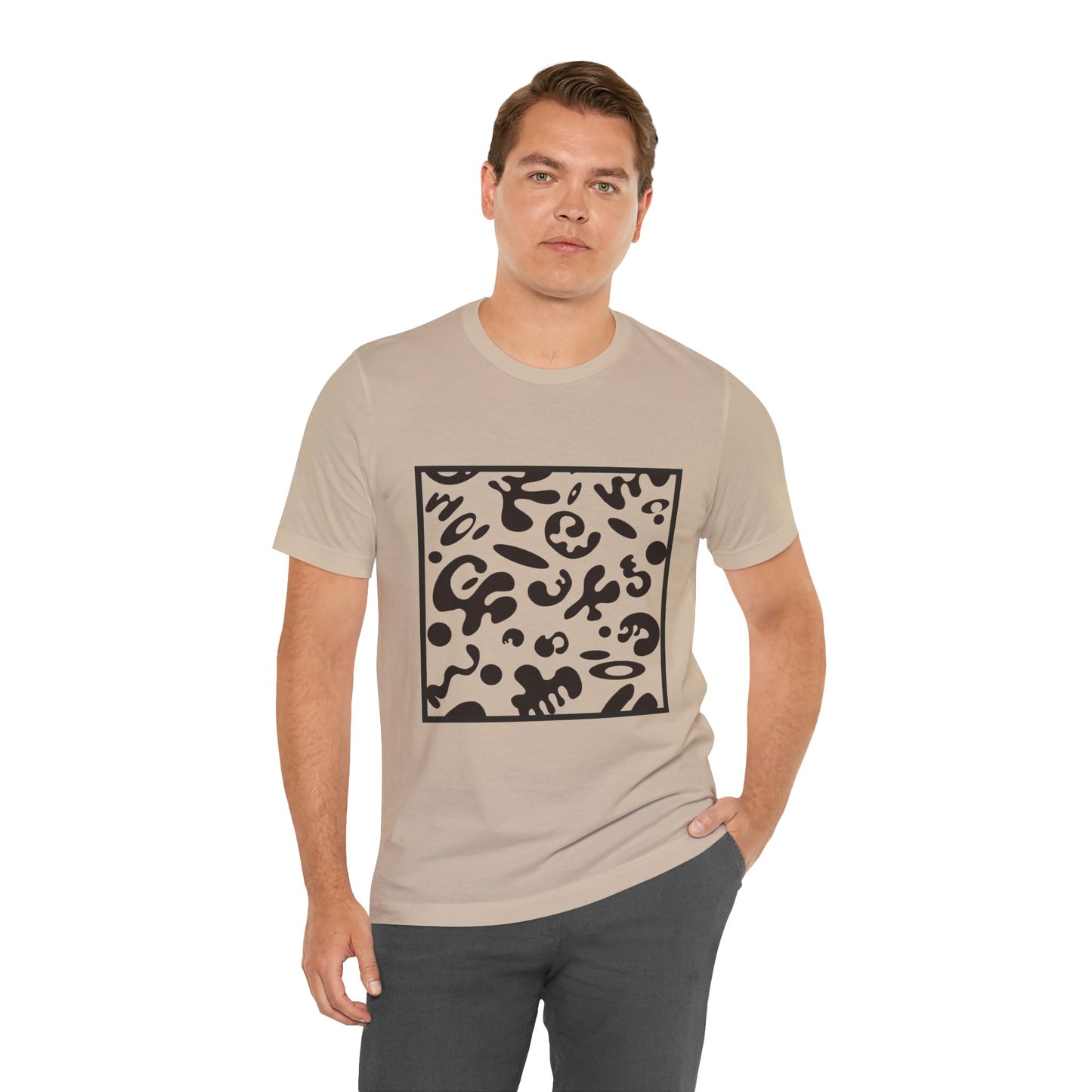 Adorn'd Unisex Jersey Short Sleeve Tee - Smoke Signal Black Print