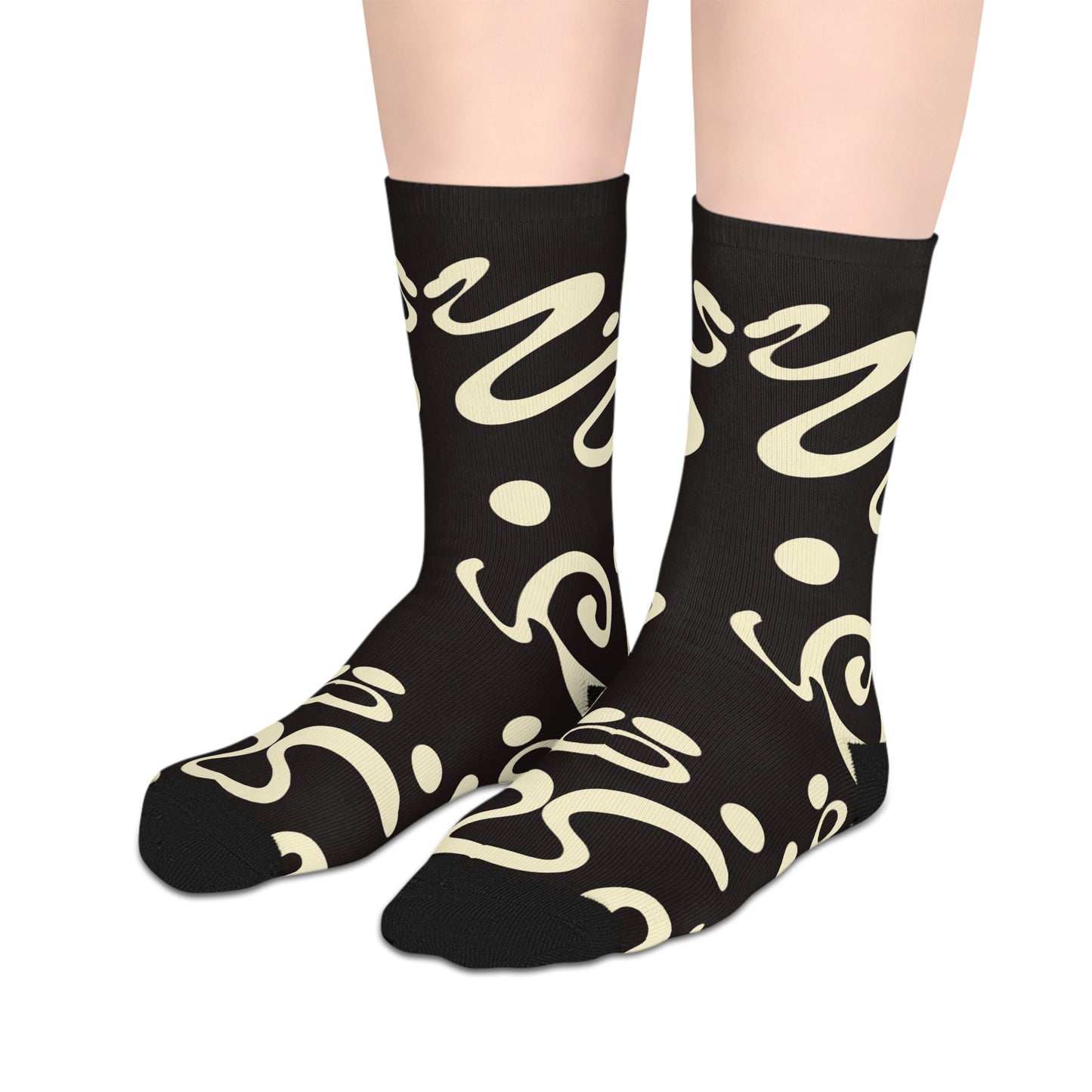 Pure Imagination Mid-Length Socks - Smoke Signal Black