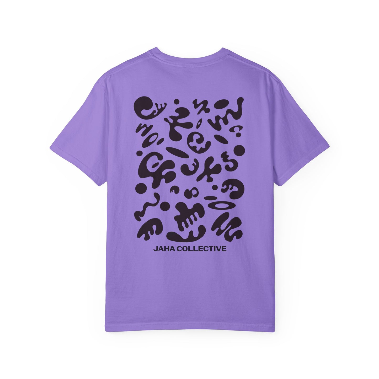 Pure Imagination Unisex Garment-Dyed T-Shirt (Cool Neutrals) - Smoke Signal Black Print