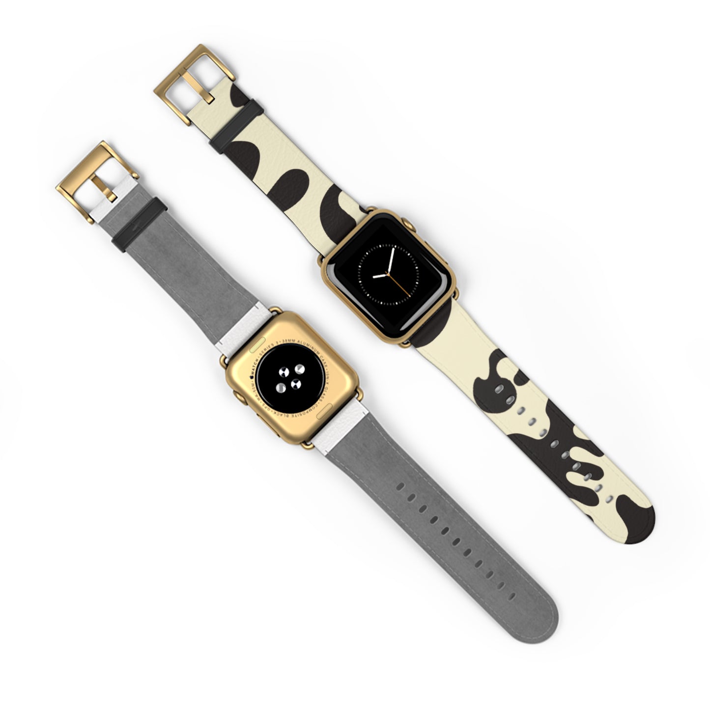 Pure Imagination Faux Leather Apple Watch Band - Blank Page White