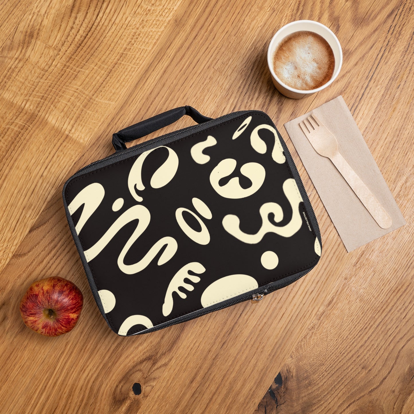Nourish'd Lunch Bag w Handle - Smoke Signal Black