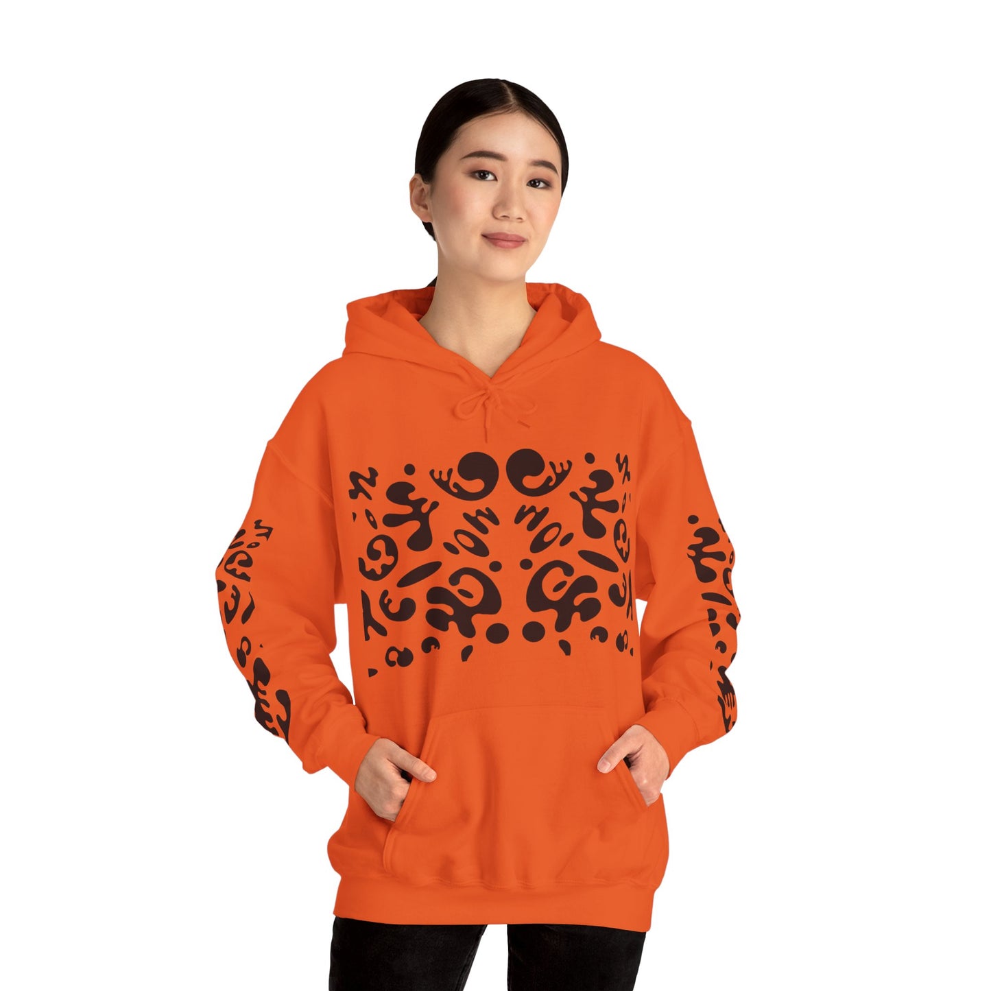 Mirror Work Unisex Heavy Blend™ Hooded Sweatshirt - Smoke Signal Black Print