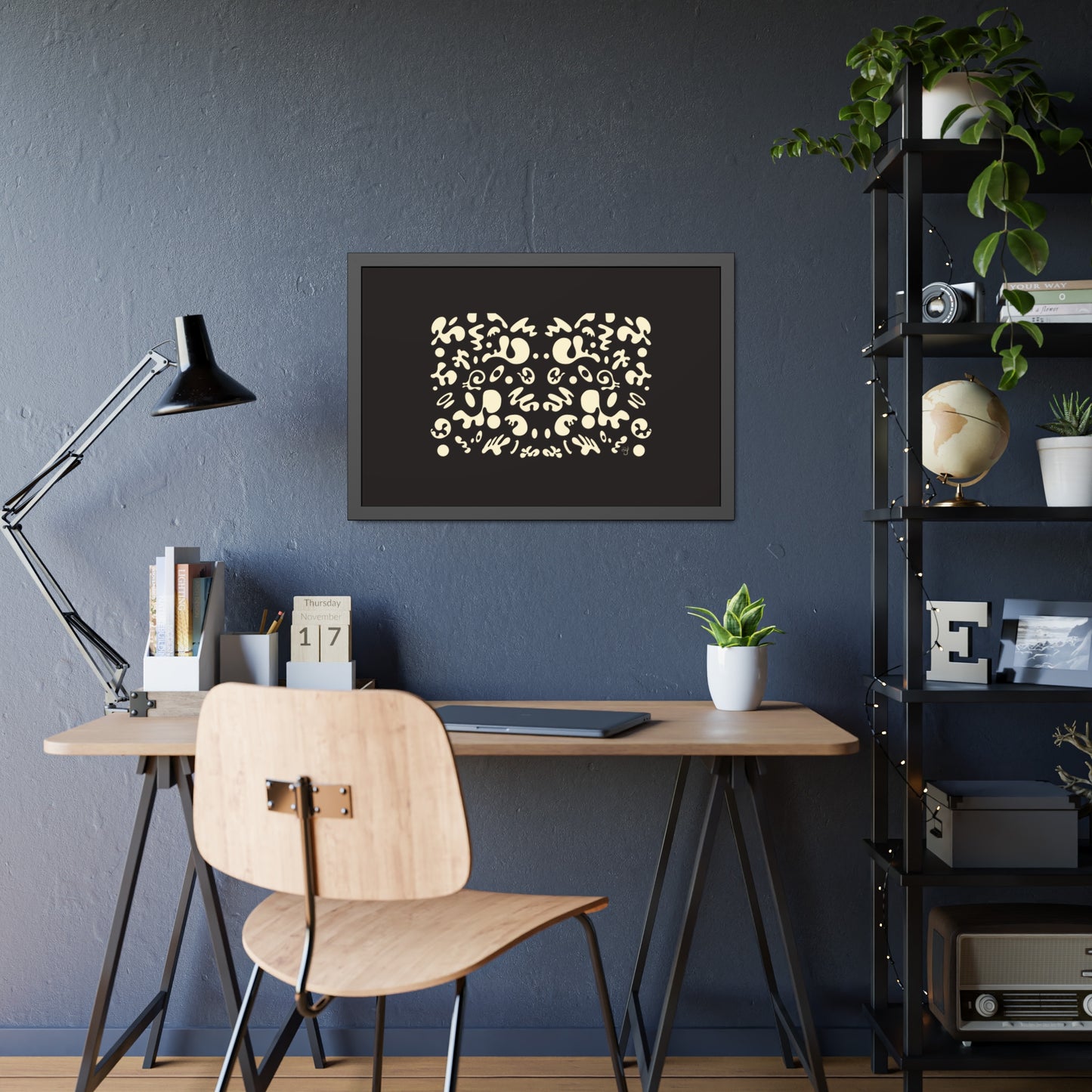 Mirror Work Framed Rolled Poster - Smoke Signal