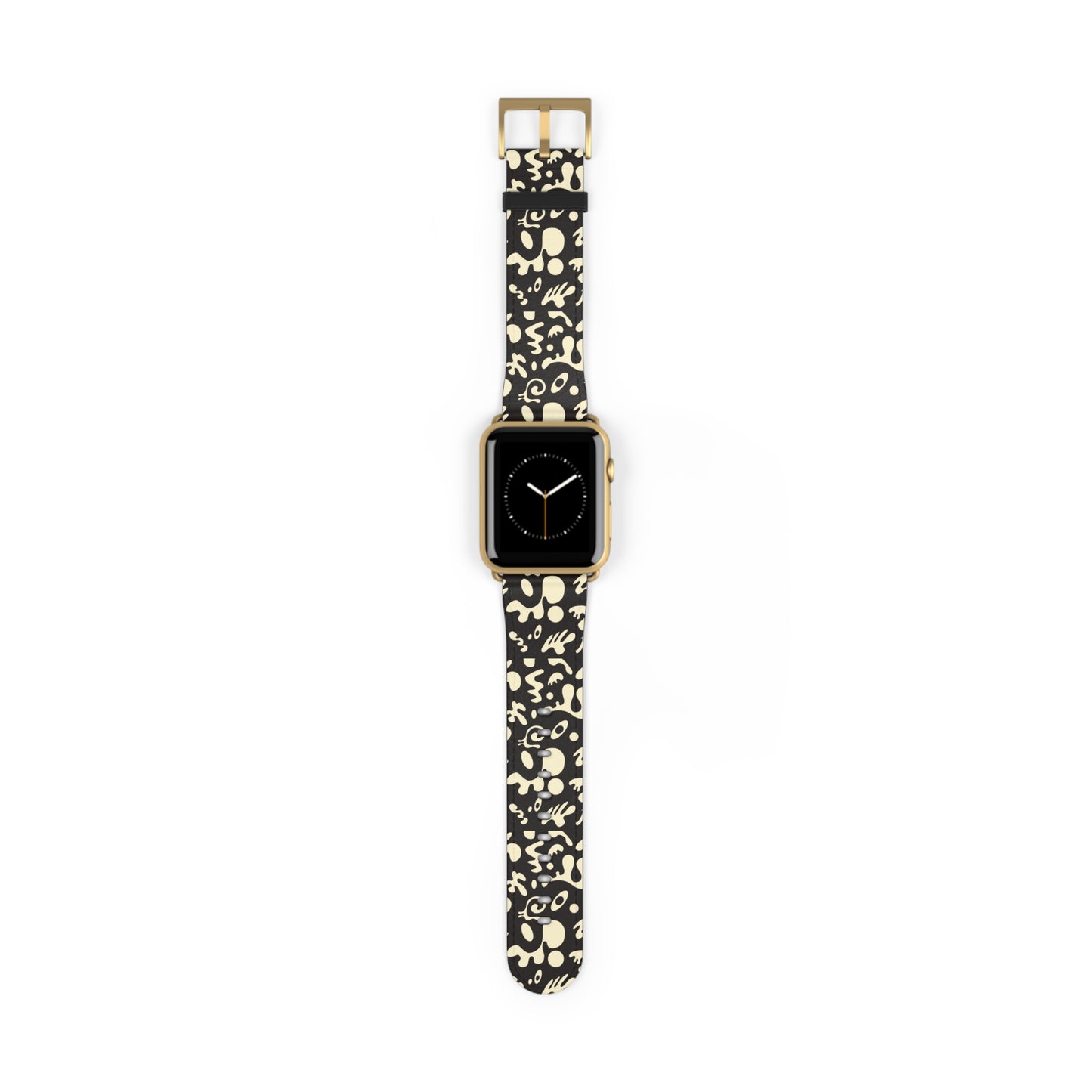 Adorn'd Faux Leather Apple Watch Band - Smoke Signal Black