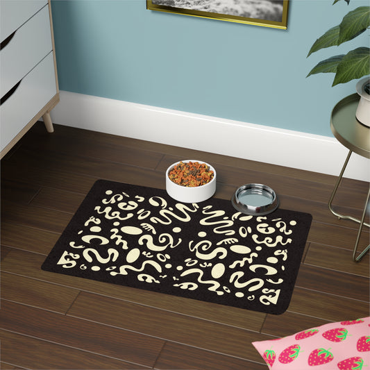 Mirror Work Non-Slip Pet Feeding Mat - Smoke Signal