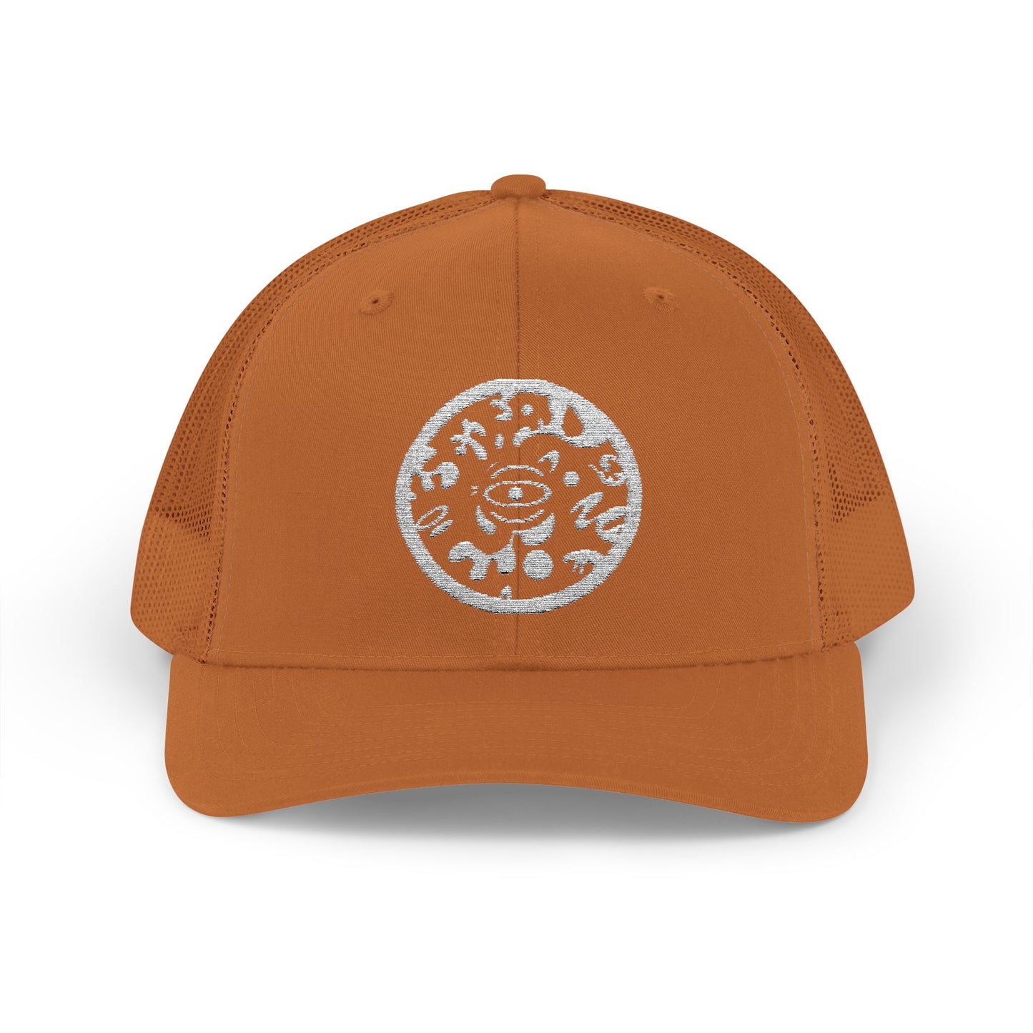 Adorn'd Logo Embroidered Retro Trucker Hat - Starlight White