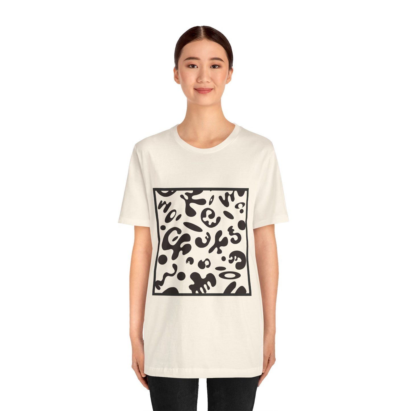 Adorn'd Unisex Jersey Short Sleeve Tee - Smoke Signal Black Print