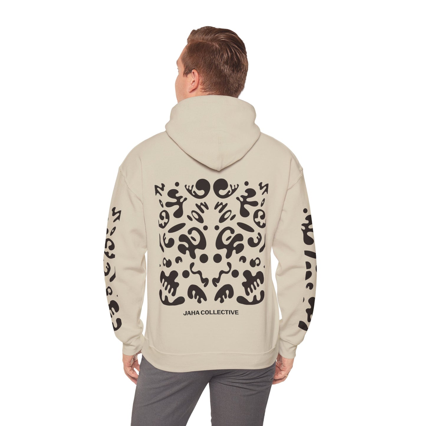 Mirror Work Unisex Heavy Blend™ Hooded Sweatshirt - Smoke Signal Black Print
