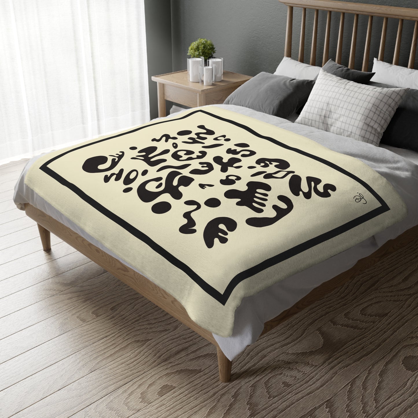 Deep Dream Velveteen Microfiber Blanket (Two-sided print) - Blank Page