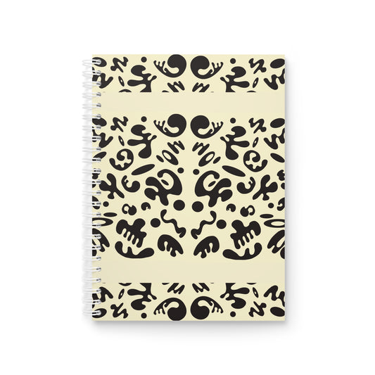 Mirror Work Color Spiral Notebook (Wide Ruled) - Blank Page