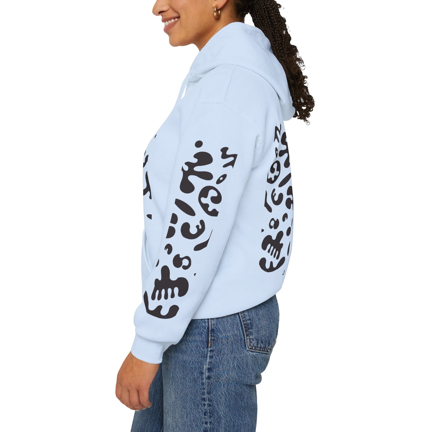 Mirror Work Unisex Heavy Blend™ Hooded Sweatshirt - Smoke Signal Black Print