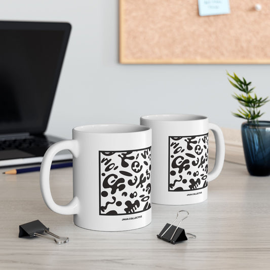 Adorn'd Minimalist Square White Ceramic Mug