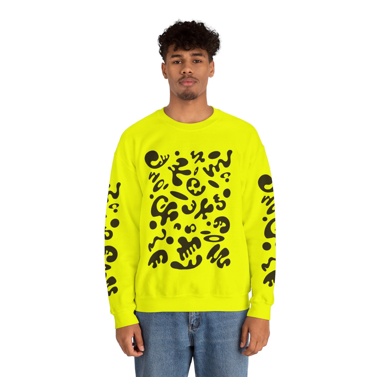 Pure Imagination Unisex Heavy Blend™ Crewneck Sweatshirt- Smoke Signal Black Print