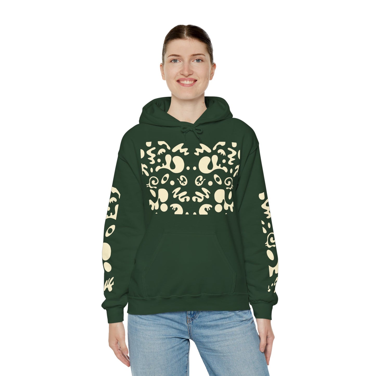 Mirror Work Unisex Heavy Blend™ Hooded Sweatshirt - Blank Page White Print