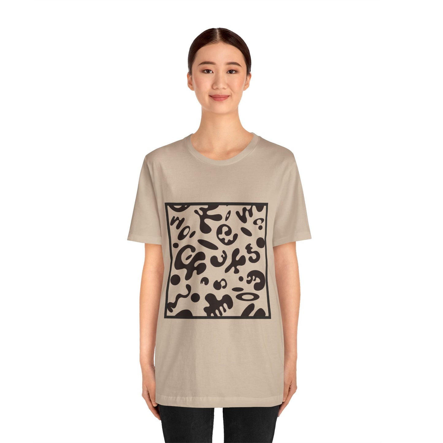 Adorn'd Unisex Jersey Short Sleeve Tee - Smoke Signal Black Print