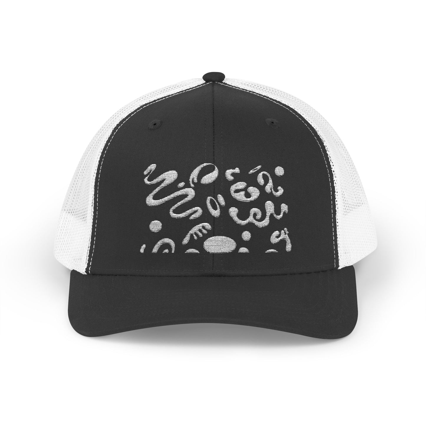 Pure Imagination Embroidered Retro Trucker Hat - Blank Page White