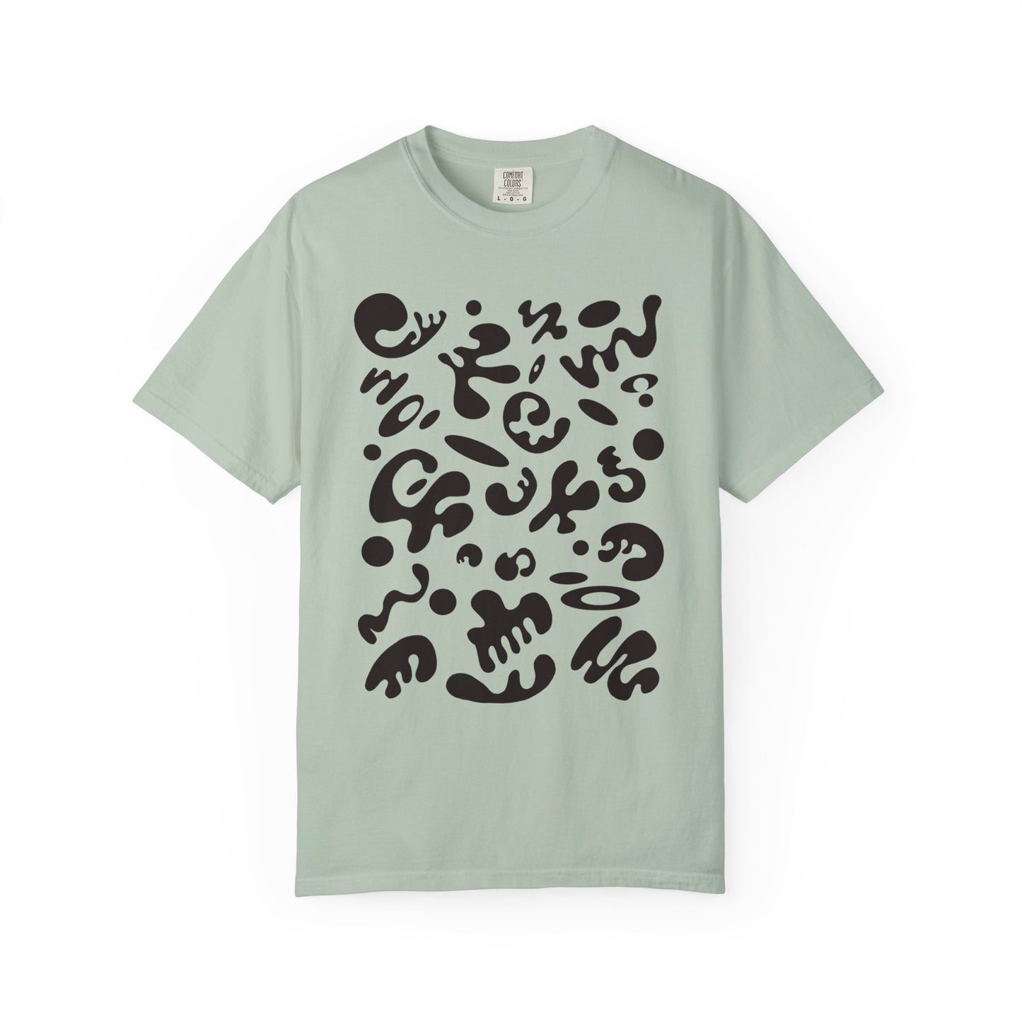 Pure Imagination Unisex Garment-Dyed T-Shirt (Cool Neutrals) - Smoke Signal Black Print