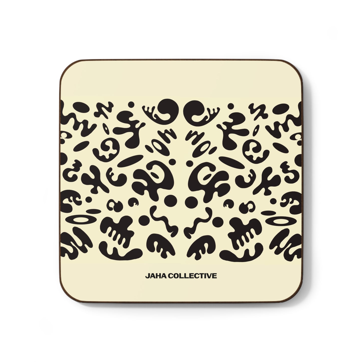 Mirror Work Hardboard Coaster - Blank Page White