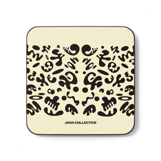 Mirror Work Hardboard Coaster - Blank Page White