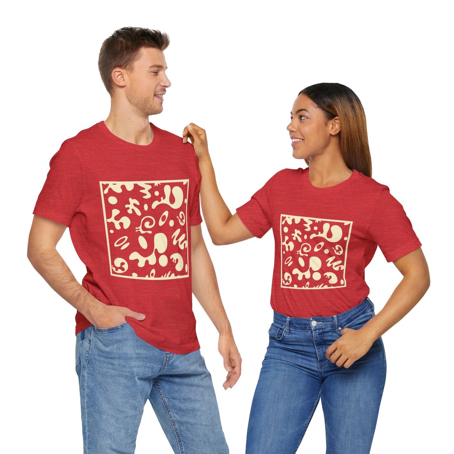 Adorn'd Unisex Jersey Short Sleeve Tee - Blank Page White Print