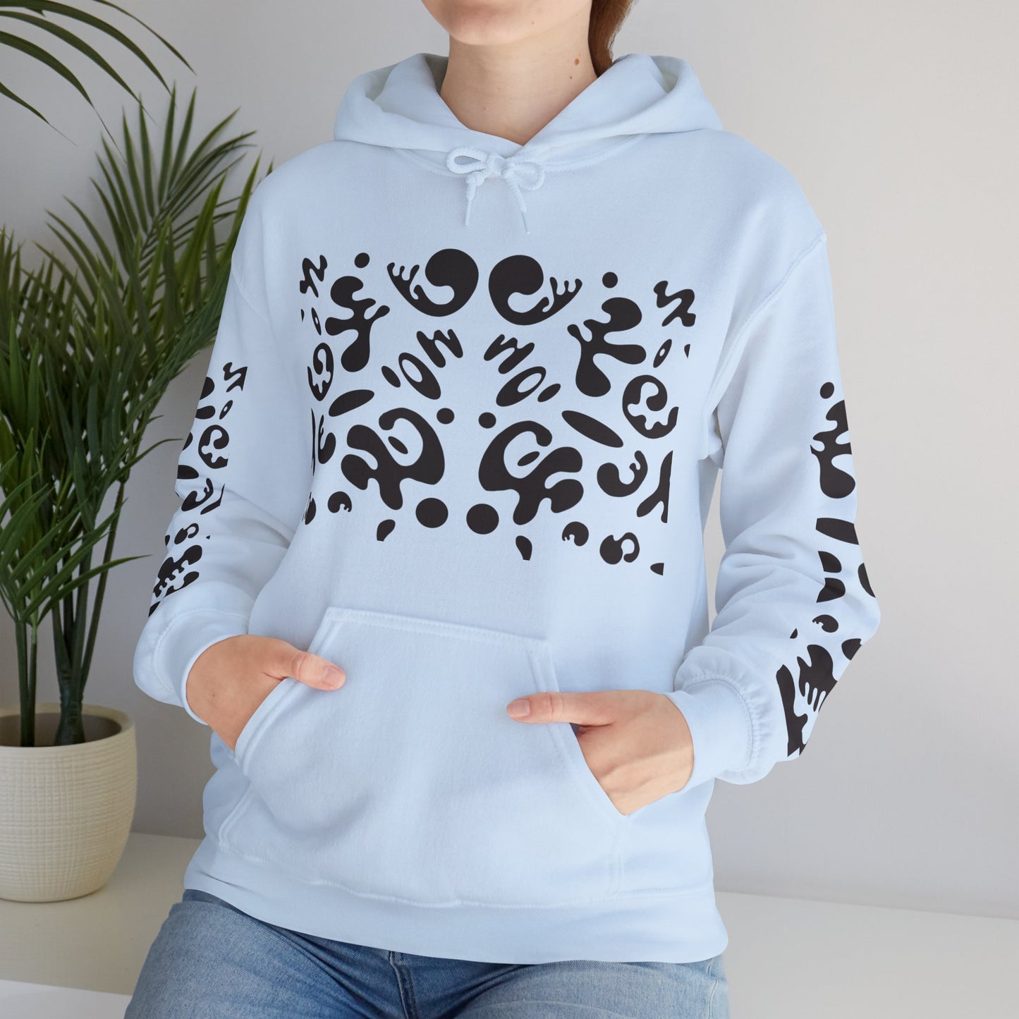 Mirror Work Unisex Heavy Blend™ Hooded Sweatshirt - Smoke Signal Black Print