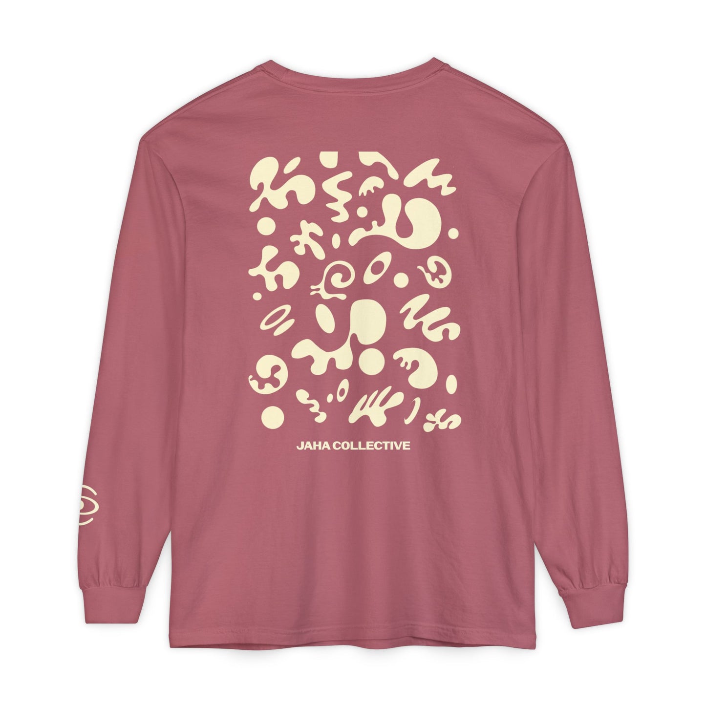 Pure Imagination Unisex Garment-Dyed Long Sleeve T-Shirt - Blank Page White Print