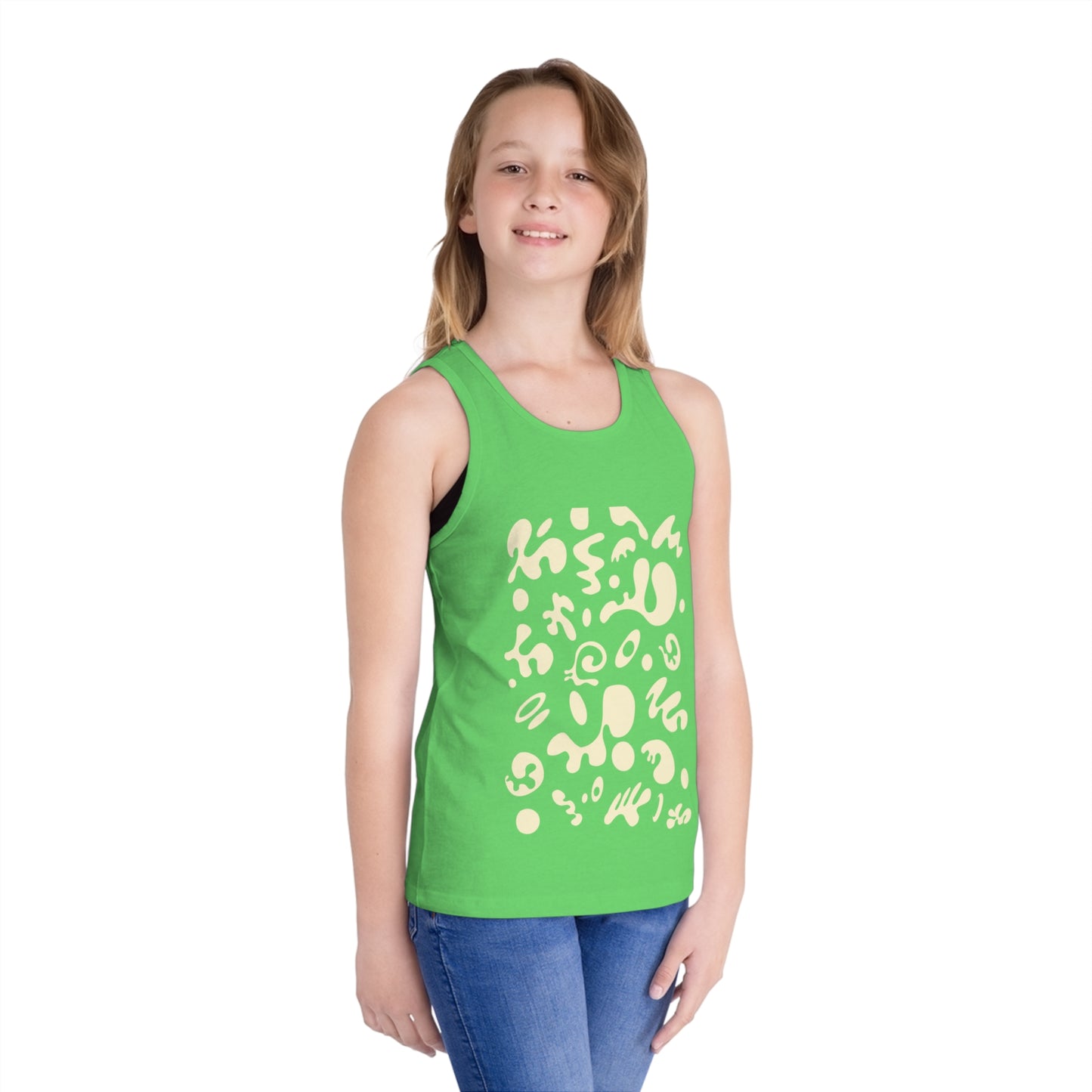 Bright Future Kid's Jersey Tank Top - Blank Page White