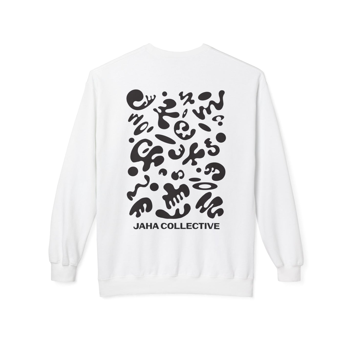 Pure Imagination Unisex Midweight Softstyle Fleece Crewneck Sweatshirt - Smoke Signal Black Print