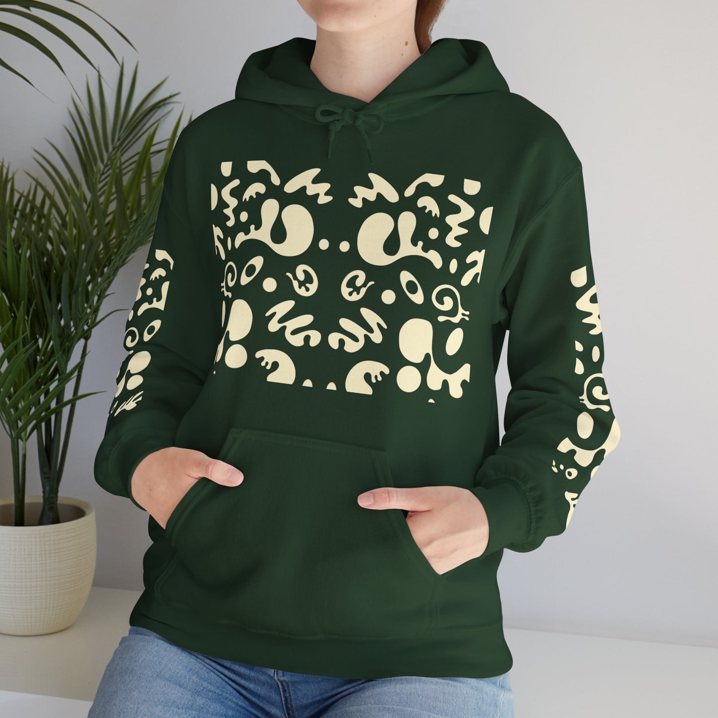 Mirror Work Unisex Heavy Blend™ Hooded Sweatshirt - Blank Page White Print