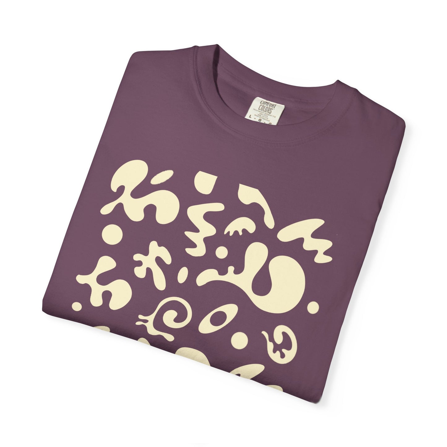 Pure Imagination Unisex Garment Dyed T-Shirt (Warm Neutrals) - Blank Page White Print
