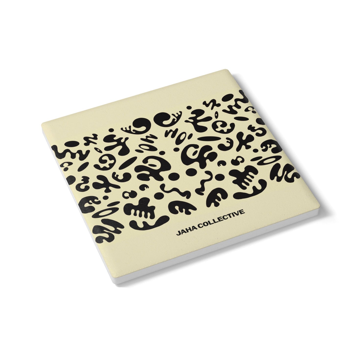 Mirror Work Ceramic Coaster (Square or Circle) - Blank Page White