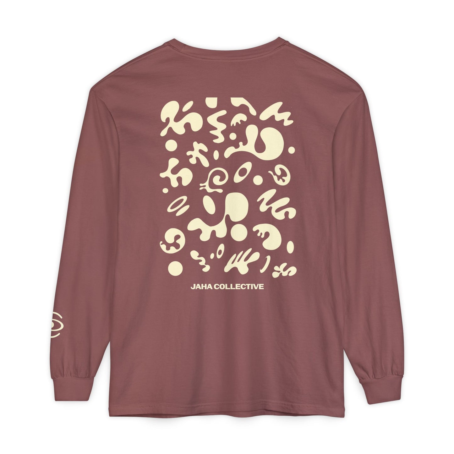 Pure Imagination Unisex Garment-Dyed Long Sleeve T-Shirt - Blank Page White Print