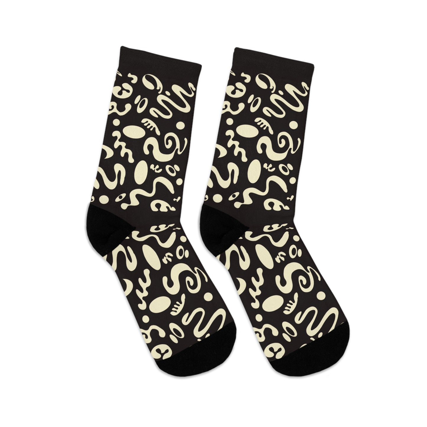 Mirror Work Minimalist Eco-Friendly Socks - Smoke Signal Black