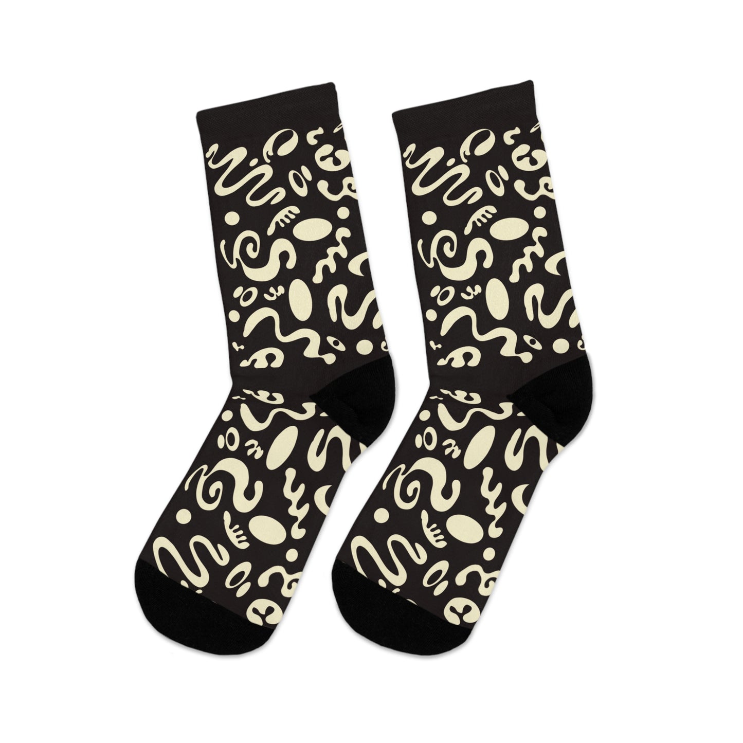 Mirror Work Minimalist Eco-Friendly Socks - Smoke Signal Black