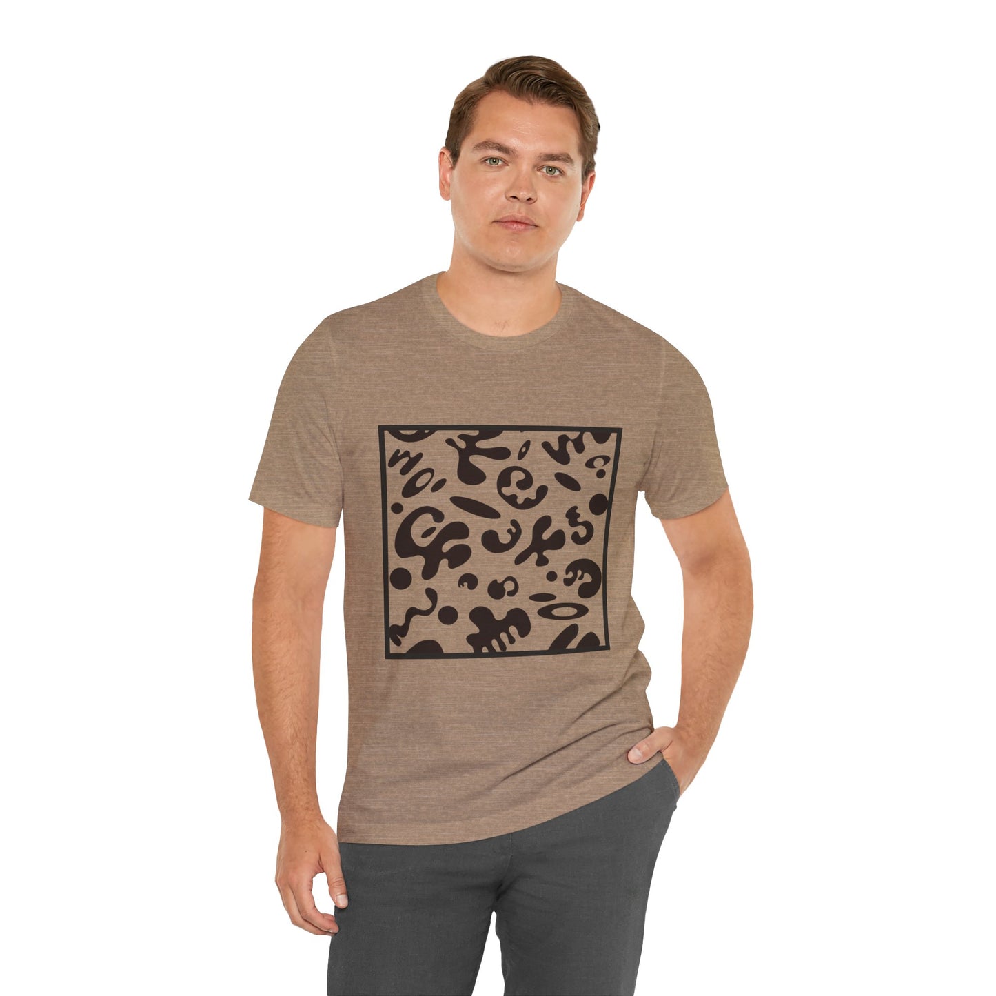 Adorn'd Unisex Jersey Short Sleeve Tee - Smoke Signal Black Print