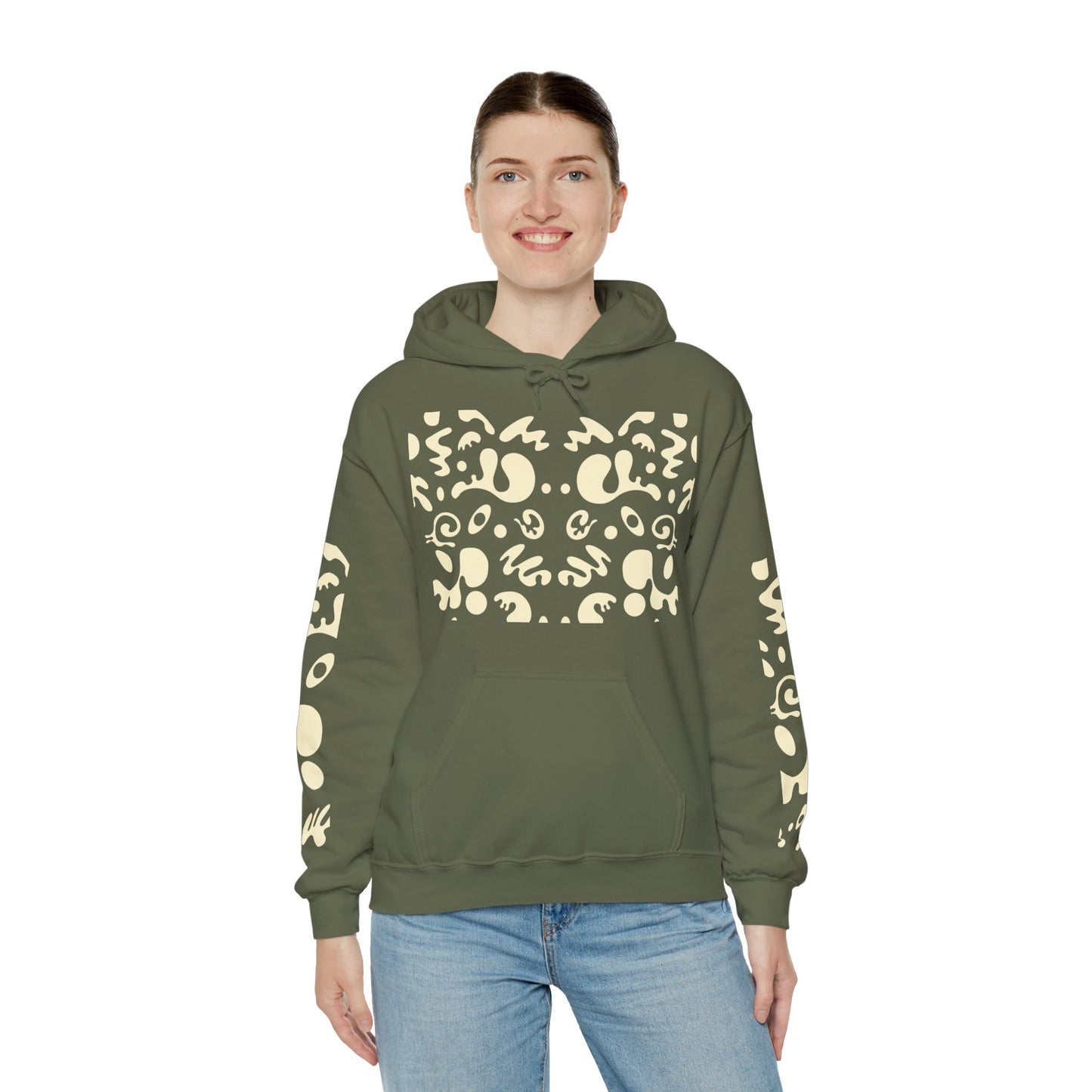 Mirror Work Unisex Heavy Blend™ Hooded Sweatshirt - Blank Page White Print