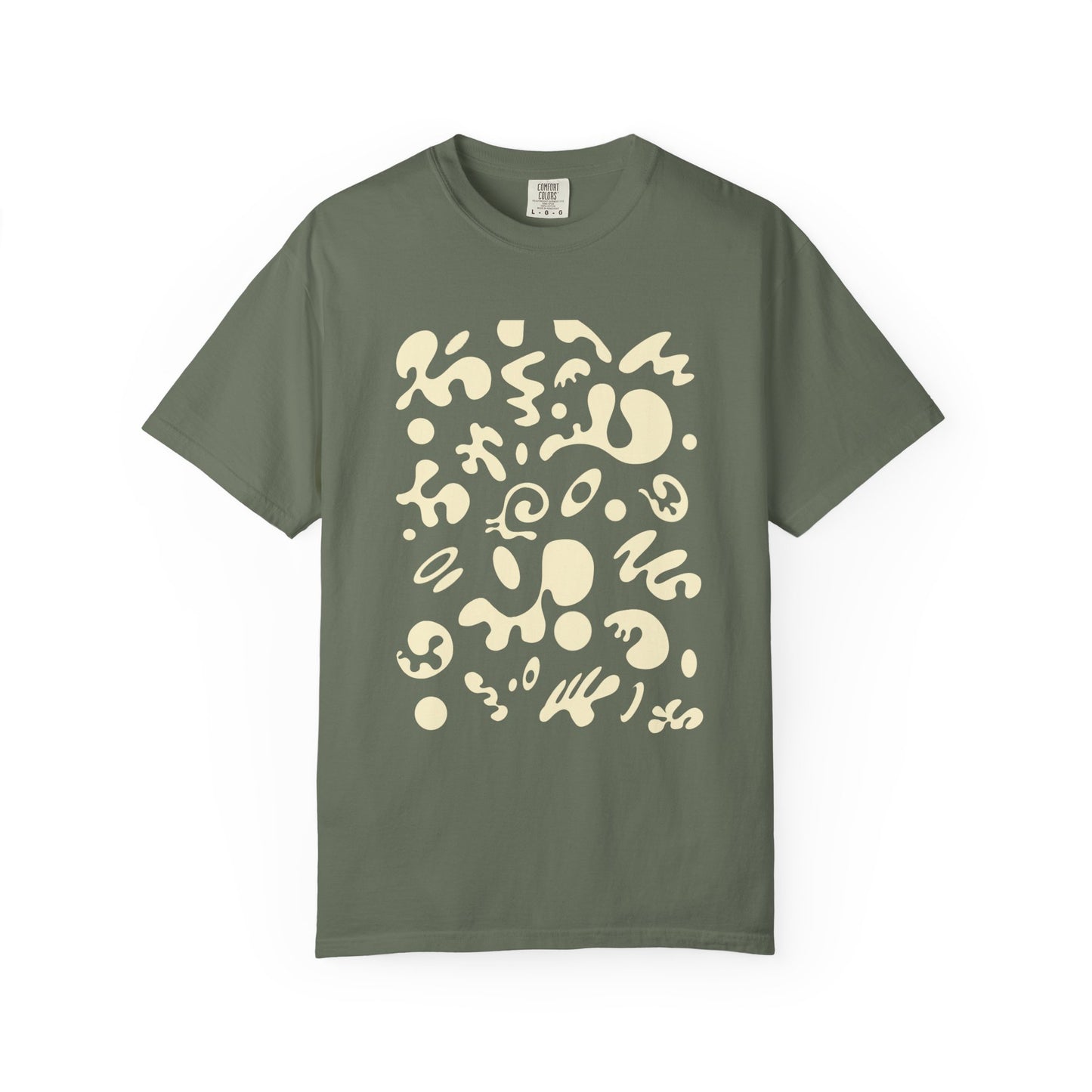 Pure Imagination Unisex Garment-Dyed T-Shirt (Cool Neutrals) - Blank Page White Print