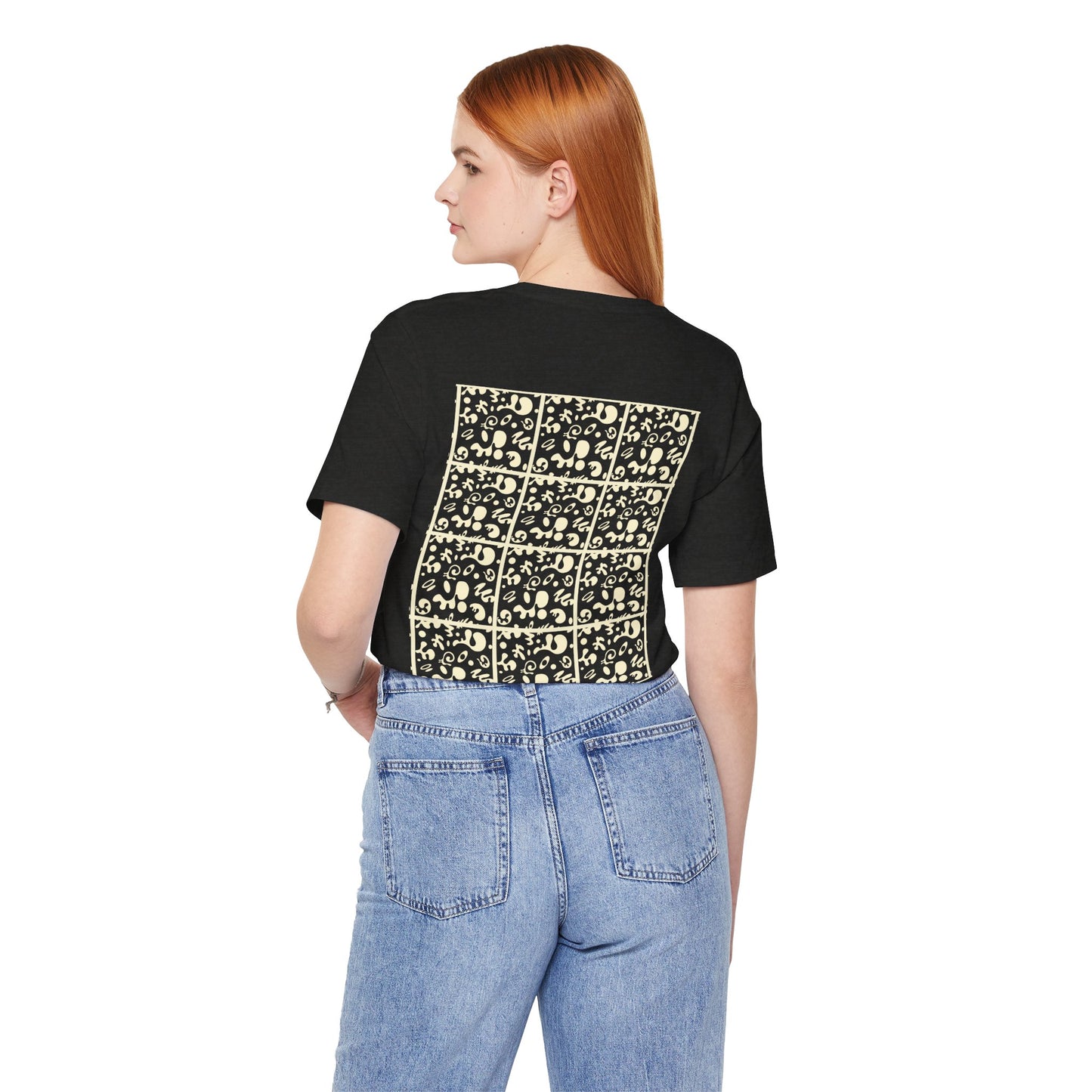 Adorn'd Unisex Jersey Short Sleeve Tee - Blank Page White Print