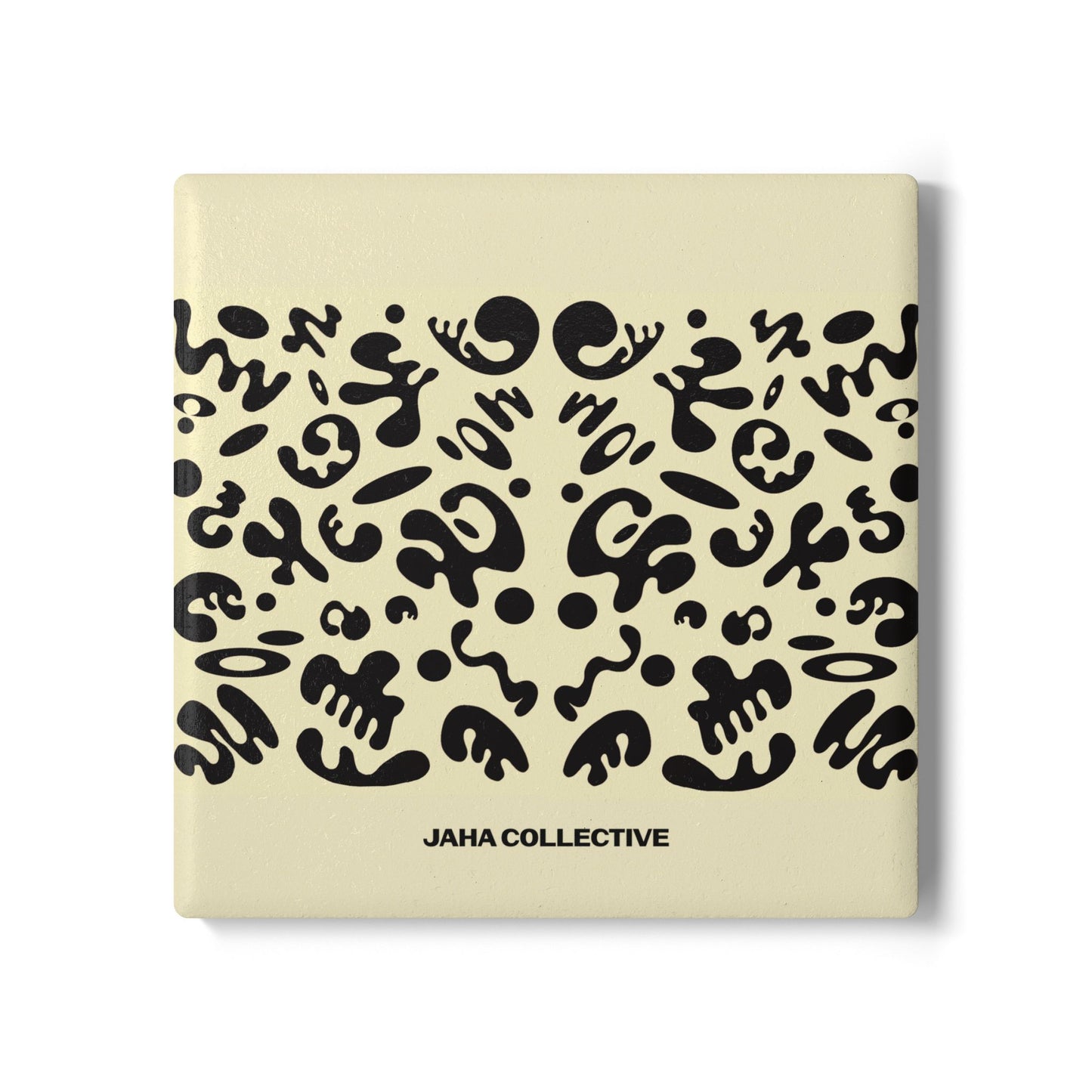 Mirror Work Ceramic Coaster (Square or Circle) - Blank Page White