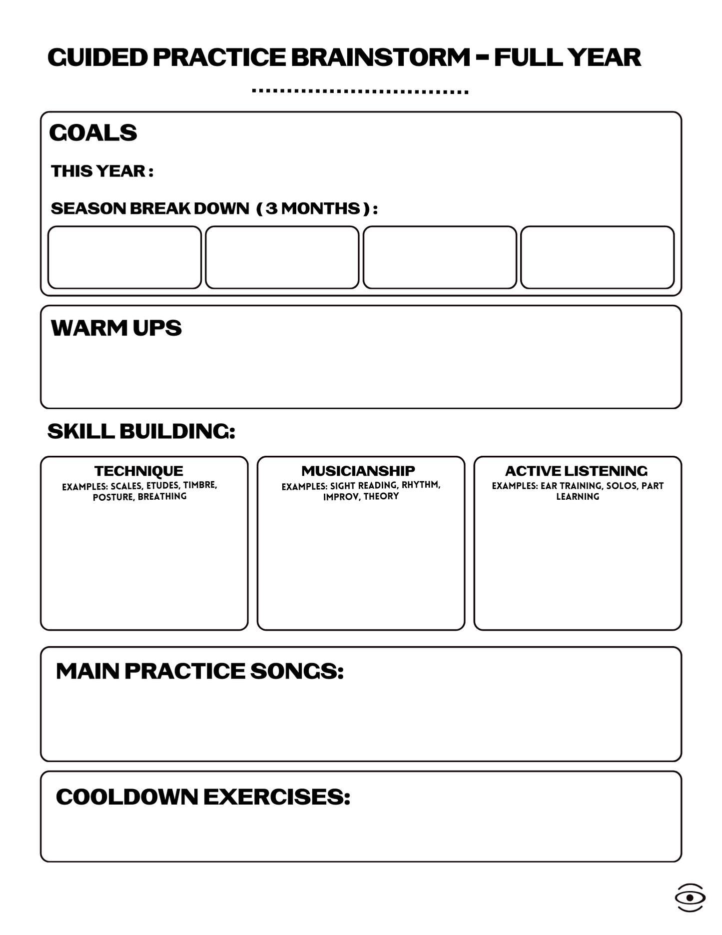 Jaha Musician Practice Log
