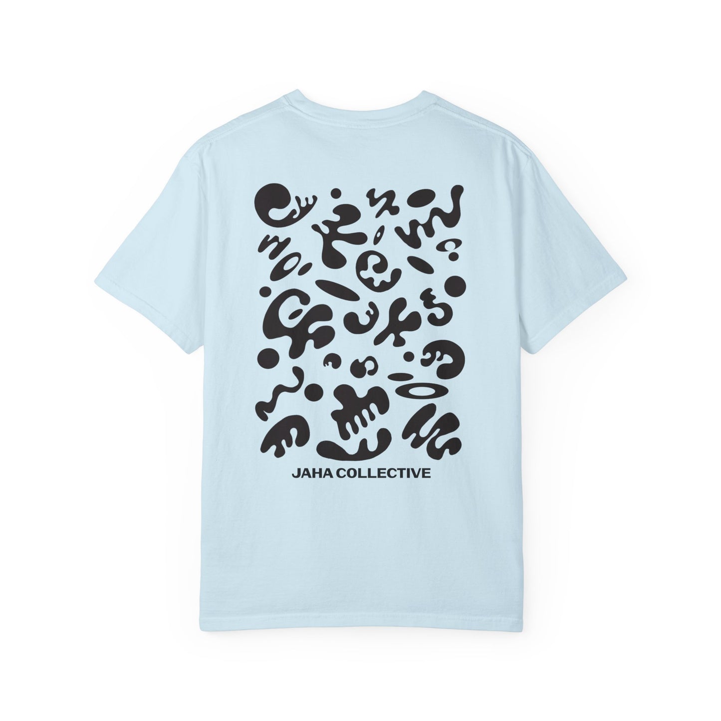 Pure Imagination Unisex Garment-Dyed T-Shirt (Cool Neutrals) - Smoke Signal Black Print