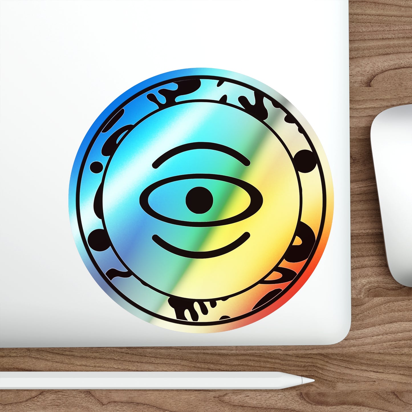 Adorn'd Logo Holographic Die Cut Stickers - Blank Page Holo