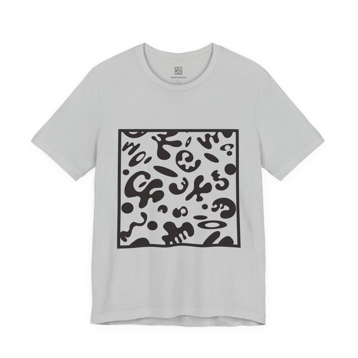 Adorn'd Unisex Jersey Short Sleeve Tee - Smoke Signal Black Print