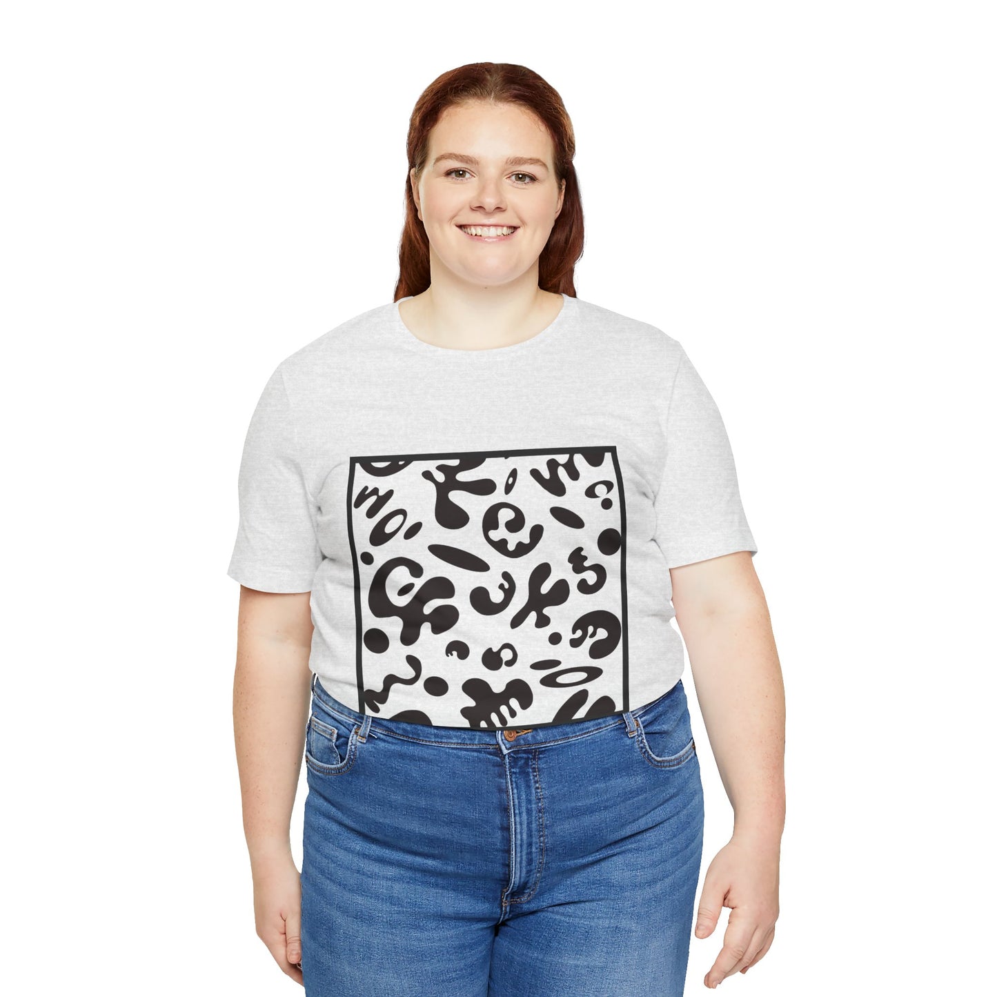 Adorn'd Unisex Jersey Short Sleeve Tee - Smoke Signal Black Print