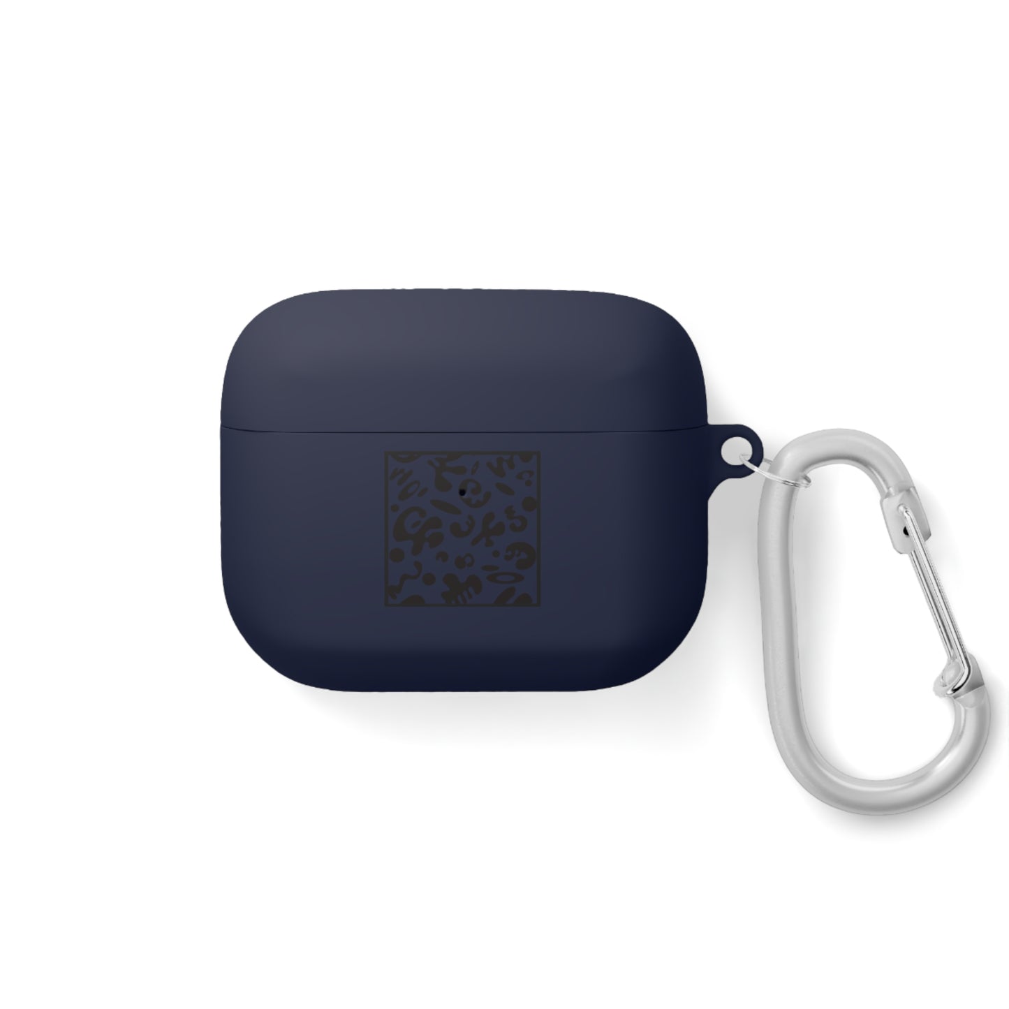 Adorn'd Square Hard Plastic Airpods Case Cover - Smoke Signal Black