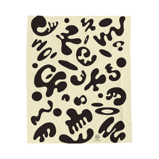 Pure Imagination Velveteen Plush Blanket - Blank Page White