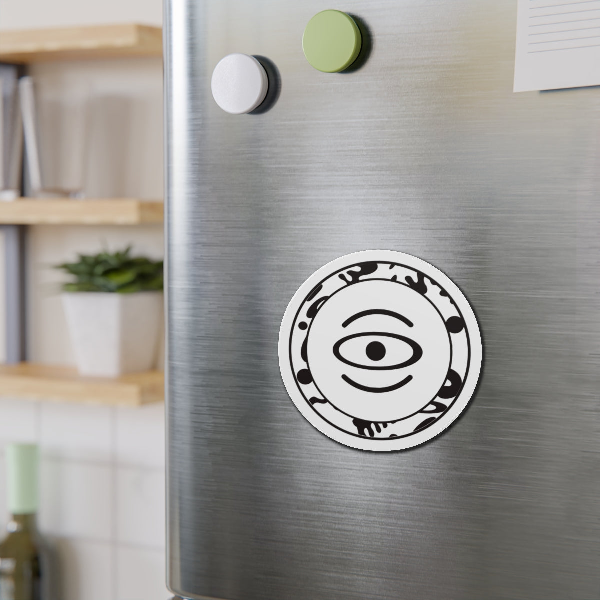 Adorn'd Logo Die Cut Magnet - Starlight White