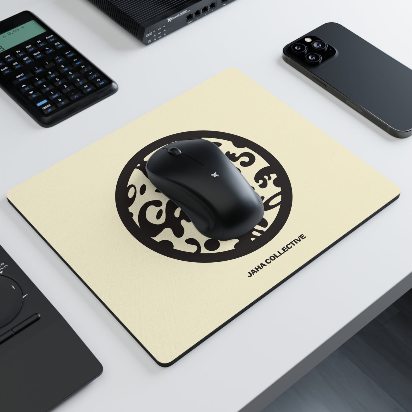 Adorn'd Minimalist Logo Rectangular Mouse Pad - Blank Page White
